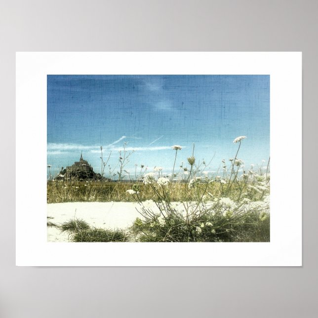 Le Mont Saint Michel View Normandy France Poster (Front)