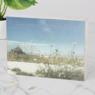 Le Mont Saint Michel View Normandy France Wooden Box Sign