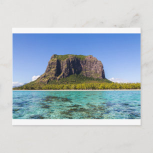 Le Morne Brabant Mauritius with sea panoramic Postcard
