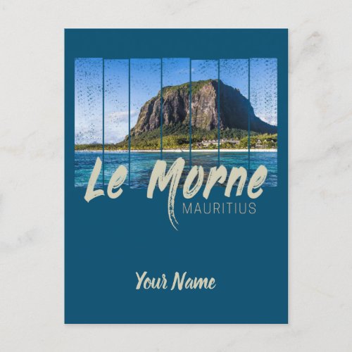 Le Morne Mauritius beach vintage souvenir Postcard