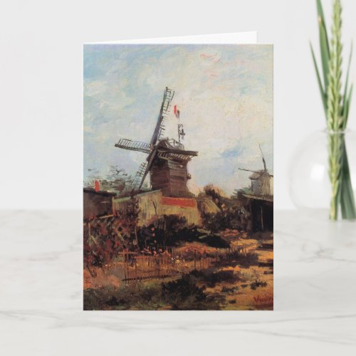 Le Moulin de Blute Fin by Vincent van Gogh Card