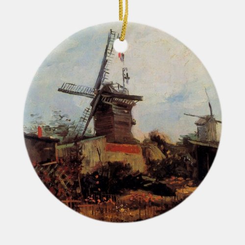 Le Moulin de Blute Fin by Vincent van Gogh Ceramic Ornament