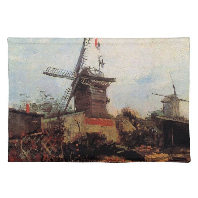 Le Moulin de Blute Fin by Vincent van Gogh Cloth Placemat (Front)