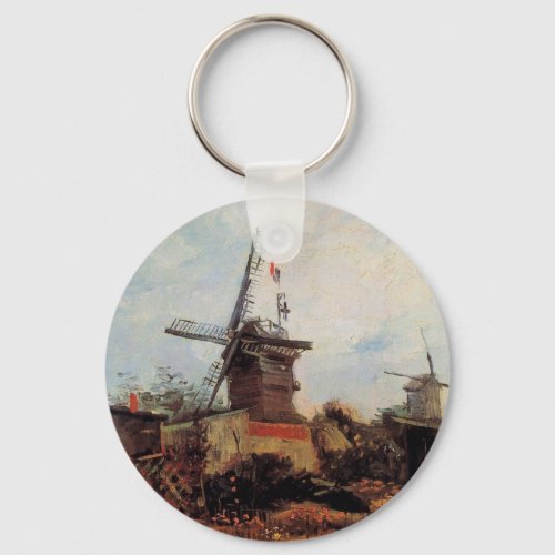 Le Moulin de Blute Fin by Vincent van Gogh Keychain