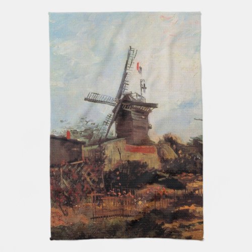Le Moulin de Blute Fin by Vincent van Gogh Kitchen Towel