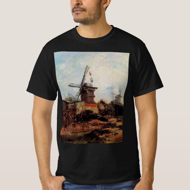 Le Moulin de Blute Fin by Vincent van Gogh T-Shirt (Front)