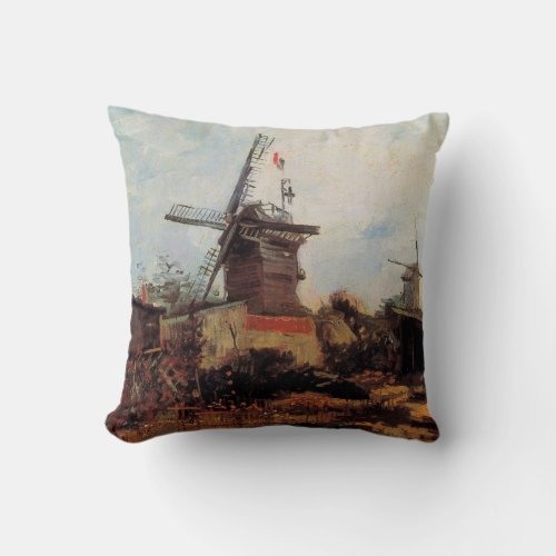 Le Moulin de Blute Fin by Vincent van Gogh Throw Pillow