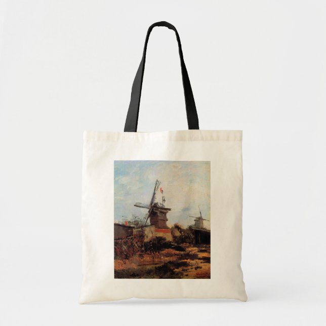 Le Moulin de Blute Fin by Vincent van Gogh Tote Bag (Front)
