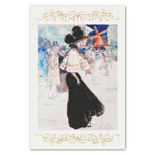 Le Moulin de la Galette  by Henry Somm   Tissue Paper