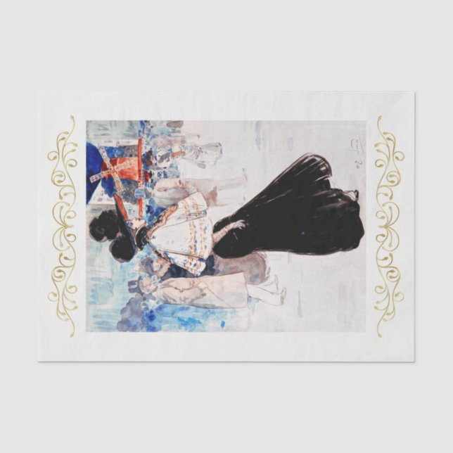 Le Moulin de la Galette  by Henry Somm   Tissue Paper (Front)