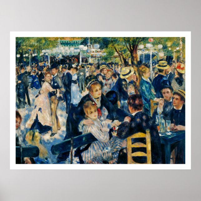 Le Moulin de la Galette by Renoir Poster (Front)