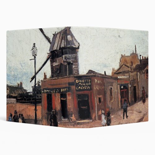 Le Moulin de la Galette by Vincent van Gogh 3 Ring Binder