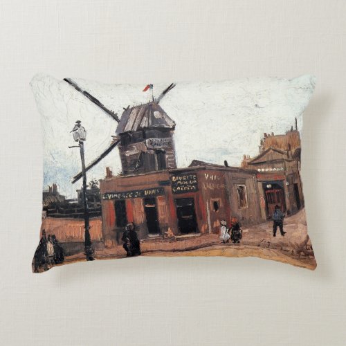 Le Moulin de la Galette by Vincent van Gogh Accent Pillow