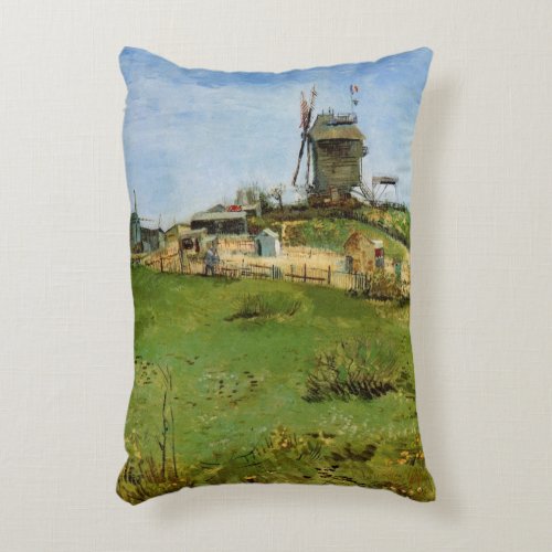 Le Moulin de la Galette by Vincent van Gogh Accent Pillow