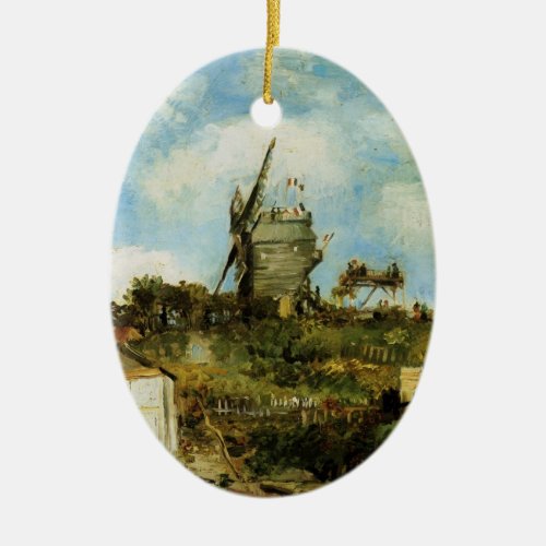 Le Moulin de la Galette by Vincent van Gogh Ceramic Ornament