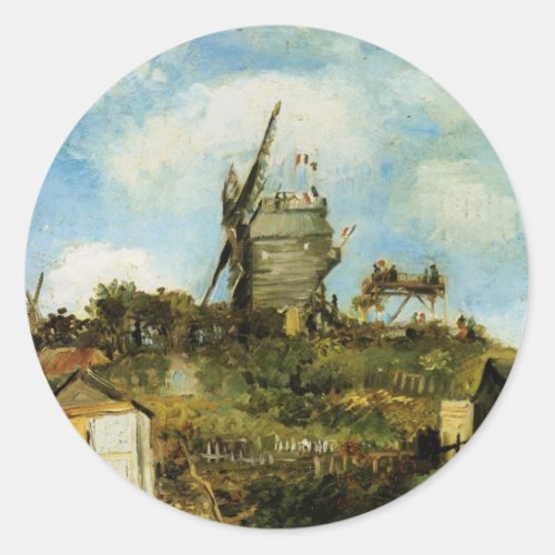 Le Moulin de la Galette by Vincent van Gogh Classic Round Sticker