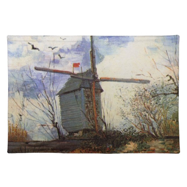 Le Moulin de la Galette by Vincent van Gogh Cloth Placemat (Front)