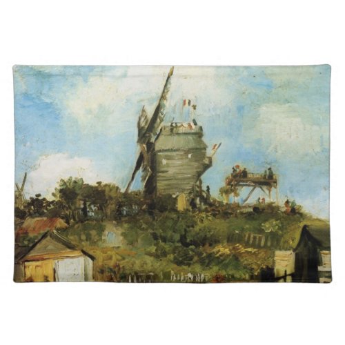 Le Moulin de la Galette by Vincent van Gogh Cloth Placemat