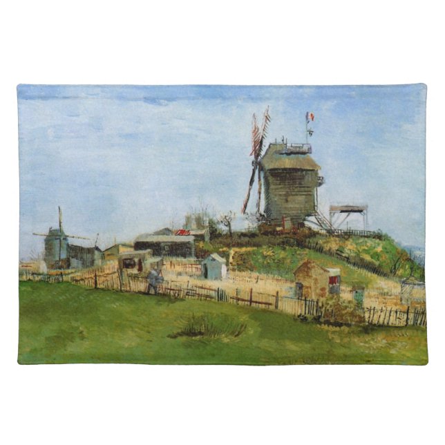 Le Moulin de la Galette by Vincent van Gogh Cloth Placemat (Front)