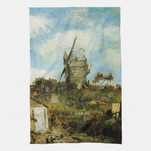 Le Moulin de la Galette by Vincent van Gogh Kitchen Towel