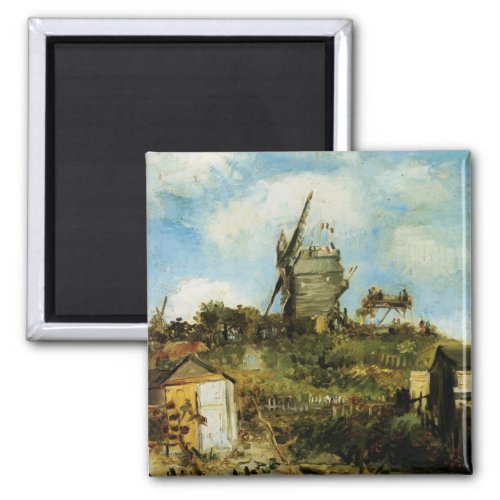 Le Moulin de la Galette by Vincent van Gogh Magnet