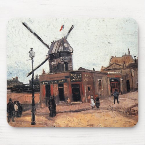 Le Moulin de la Galette by Vincent van Gogh Mouse Pad