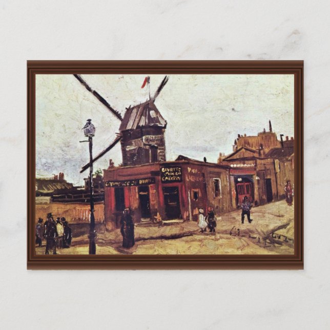 Le Moulin De La Galette By Vincent Van Gogh Postcard (Front)