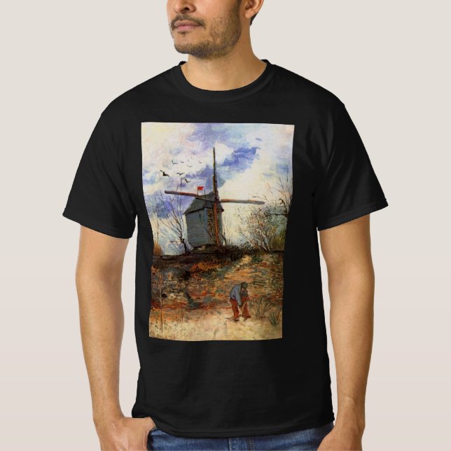 Le Moulin de la Galette by Vincent van Gogh T-Shirt (Front)