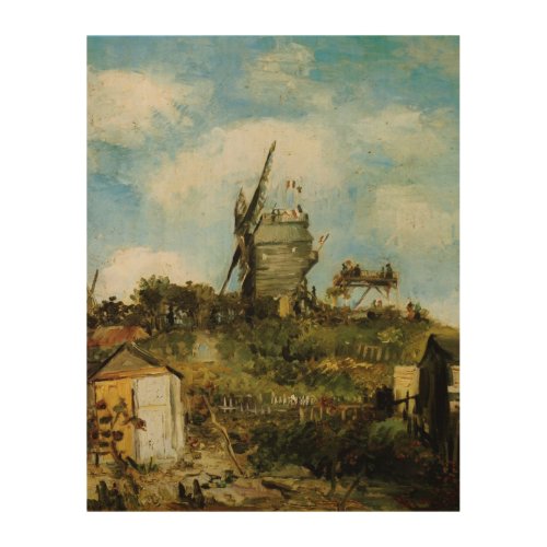 Le Moulin de la Galette by Vincent van Gogh Wood Wall Decor