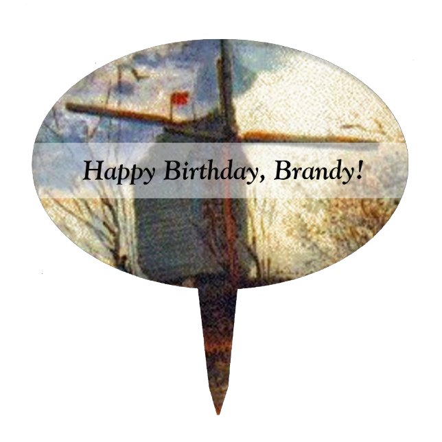 Le Moulin de la Galette Van Gogh Cake Topper (Front)