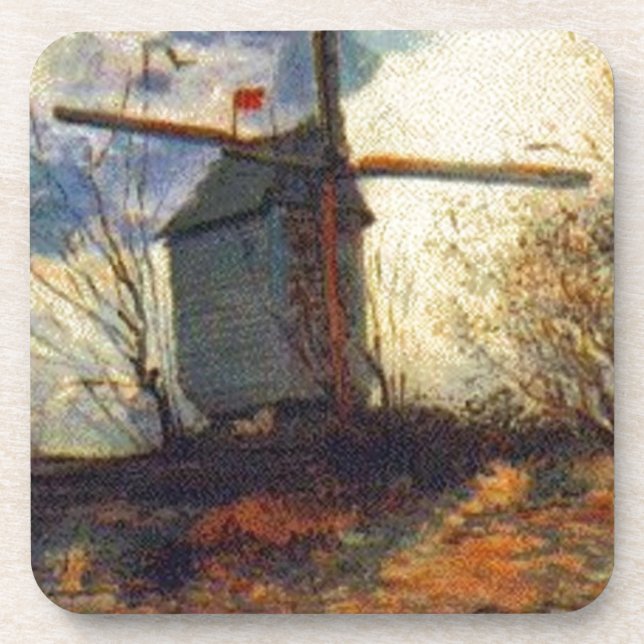 Le Moulin de la Galette Van Gogh Drink Coaster (Front)