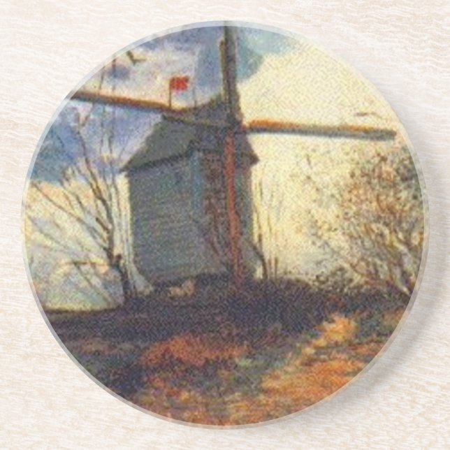 Le Moulin de la Galette Van Gogh Drink Coaster (Front)
