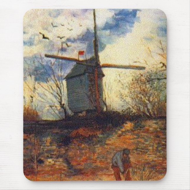 Le Moulin de la Galette Van Gogh Mouse Pad (Front)