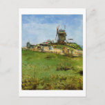 Le Moulin de la Galette, Vincent van Gogh Postcard<br><div class="desc">Le Moulin de la Galette, Vincent van Gogh. Oil on canvas, 46 x 38 cm. Pittsburgh, Carnegie Museum of Art. F 348a, JH 1221 Vincent Willem van Gogh (30 March 1853 – 29 July 1890) was a Dutch Post-Impressionist artist. Some of his paintings are now among the world's best known,...</div>