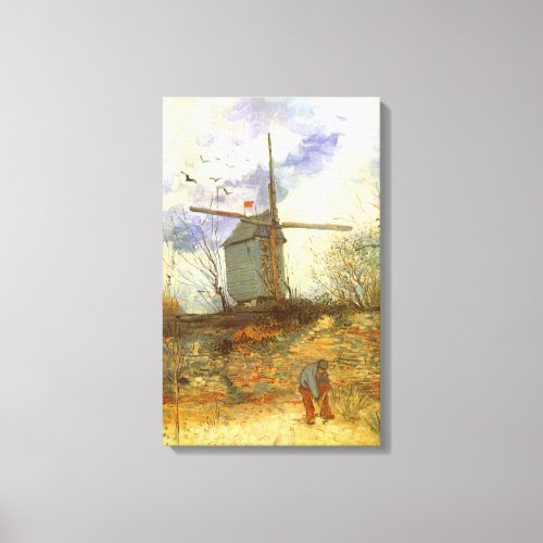 Le Moulin Galette by Vincent van Gogh Windmills Canvas Print