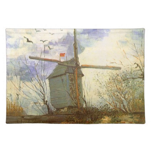 Le Moulin Galette by Vincent van Gogh Windmills Cloth Placemat