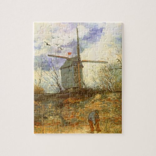 Le Moulin Galette by Vincent van Gogh Windmills Jigsaw Puzzle