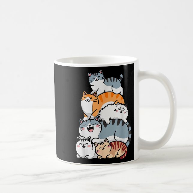 Le Of Kitty Cats Funny Cute Cat Lover For Girls Ki Coffee Mug (Right)