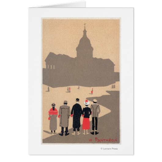 Le Pantheon Art Deco SceneParis, France Cards (Front)