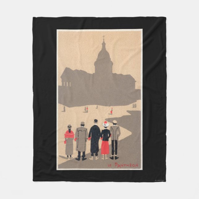 Le Pantheon Art Deco SceneParis, France Fleece Blanket (Front)