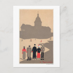 Le Pantheon Art Deco SceneParis, France Postcard