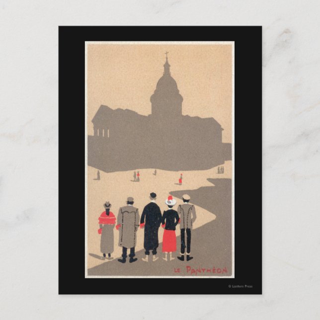 Le Pantheon Art Deco SceneParis, France Postcard (Front)