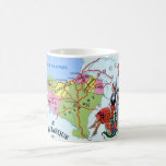 Le Pays Basque Mug<br><div class="desc">A colorfully illustrated vintage map of the Basque region of Spain repurposed on a mug or glassware.</div>