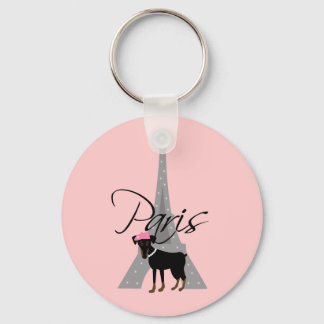Le petit chien à Paris Keychain