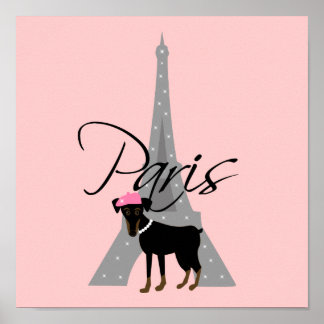 Le petit chien à Paris Poster