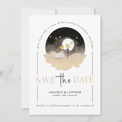 Le Petit Prince and Bride Save the Date Invitation