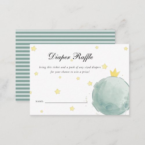 Le Petit Prince Baby Shower  Diaper Raffle Enclosure Card