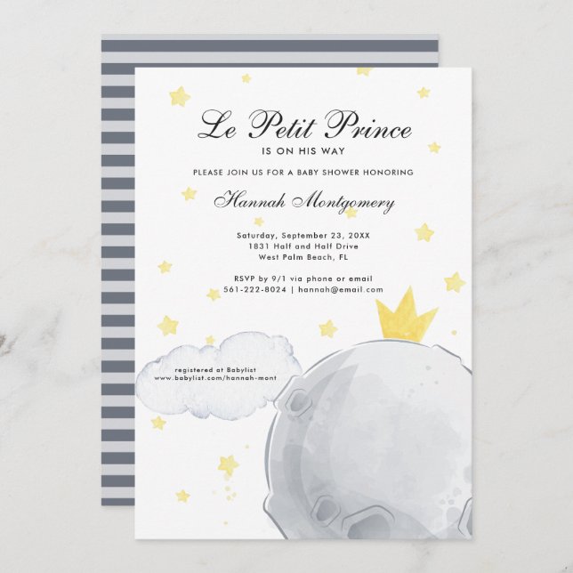 Le Petit Prince | Baby Shower Invitation (Front/Back)