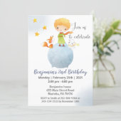 Le Petit Prince Birthday Party Invitation (Standing Front)