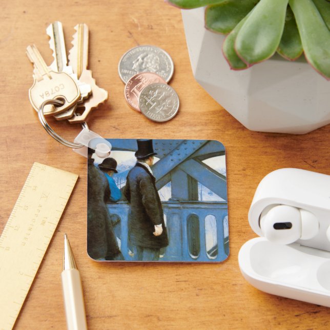 Le Pont de l'Europe by Gustave Caillebotte Keychain (Desk)